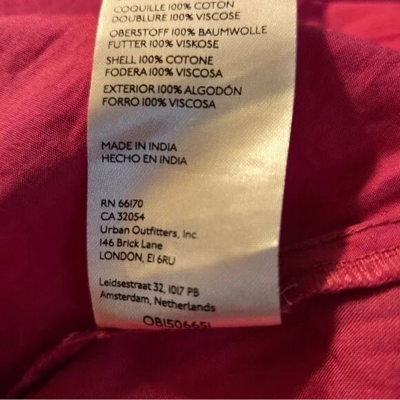 Anthropologie Maeve Urban Outfitters Hot Pink Magenta Mini Skirt Ruffles Size 4 - Picture 7 of 10